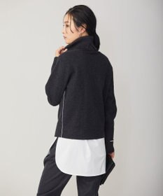 ICB L ミルドウール オフタートルプルオーバー