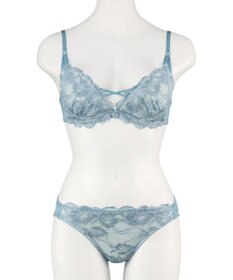 San-ai Resort（三愛水着楽園） 【WEB限定】【プチプラブラセット】純欲カラーヌーディーレーシーストリングブラ＆ショーツセット 【northerly】