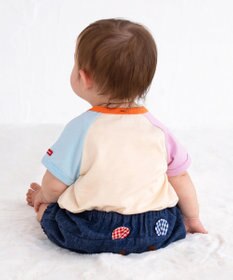 MIKI HOUSE HOT BISCUITS 【70-80cm】 顔ドン ボディシャツ(ロンパース)