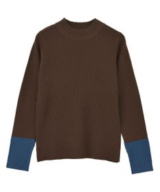 AMERICAN HOLIC バイパチ袖配色リブプルオーバー