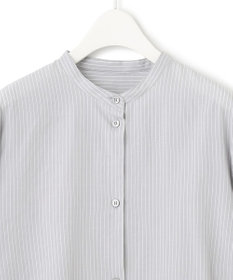 ICB 【洗える】CRySiタイプライター ボウタイ付きバンドカラーシャツ