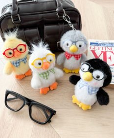 WEGO 優秀メガネペンギンぬいぐるみキーホルダー