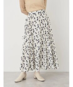 earth music&ecology ドロストギャザーフレアスカート