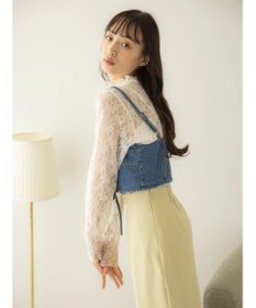 earth music&ecology レースアップデニムビスチェ