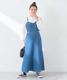 earth music&ecology サイドカットデニムキャミワンピース