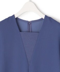 ICB 【接触冷感・UVケア・速乾・洗える】FluidBackSatin レイヤードデザインワンピース