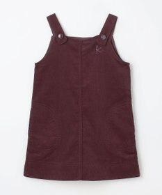 組曲 KIDS 【100㎝】モノトーンフラワーコーデュロイ ワンピース