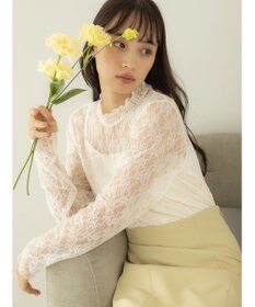 earth music&ecology レースドッキングプルオーバー