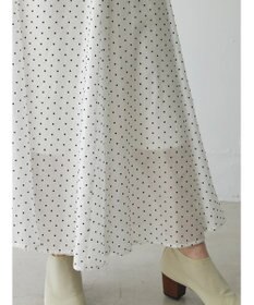 Green Parks AnriettMusee ドットフレアーロングスカート
