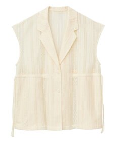 AMERICAN HOLIC 幾何学レースウエストドロストジャケット