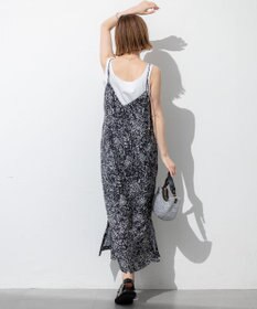 23区 【洗える】アンティークフラワープリント キャミソールワンピース