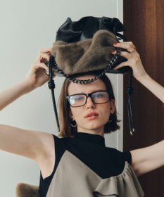 YECCA VECCA 2wayチェーンギャザーバッグ