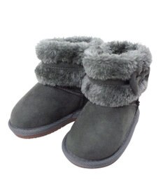 MIKI HOUSE HOT BISCUITS 【13-18cm】 ファー付き サイドリボンブーツ