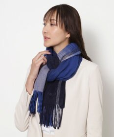 MOONBAT FURLA(フルラ）ウール100％ オンブレー チェックストール