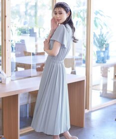 Tiaclasse L 【洗える】リボンタイプリーツワンピース