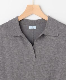 組曲 【加藤ローサさん着用】スキッパーニット ワンピース