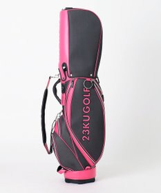 23区GOLF 【WOMEN】合皮×デニム調キャディバッグ 他と被らない 大人ピンクが初登場