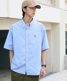 WEGO 【ユニセックス着用ITEM/MLサイズ展開】オックスフォードワンポイントシャツ（SS）