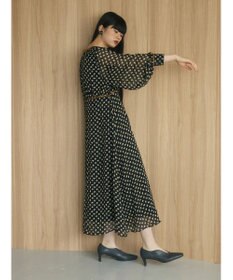 Green Parks armonia．ドットプリントパイピングワンピース