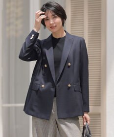 J.PRESS LADIES モナベールツイル ダブル ジャケット ネイビー系