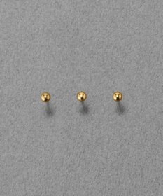 Phoebe 【金属アレルギー対応】3setメタルピアス　ゴールド/サージカルステンレス