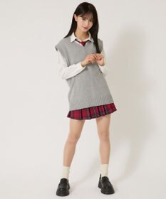 WEGO 【SCHOOLITEM】無地ニットベスト