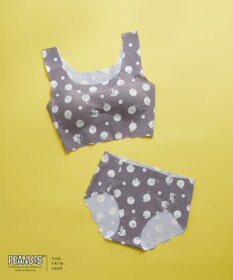une nana cool MADE WITH PEANUTS 【綿混】フラット仕上げノンワイヤーブラジャー