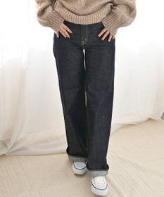 caqu modern baggy ワイドシルエットデニムパンツ