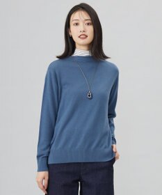 J.PRESS LADIES 【洗える】SOFT TOUCH WOOL 立ち襟 ニット
