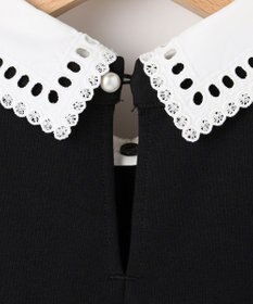 組曲 【先行予約】フレンチテリー 刺繍襟 ペプラムカットソー