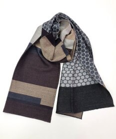 POLS ウールジャカードストール