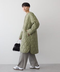 AMERICAN HOLIC 軽ポカノーカラーキルティングロングコート