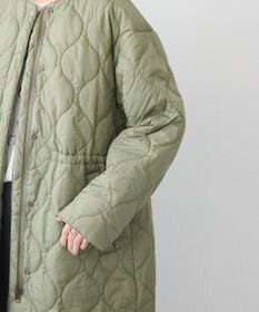 AMERICAN HOLIC 軽ポカノーカラーキルティングロングコート