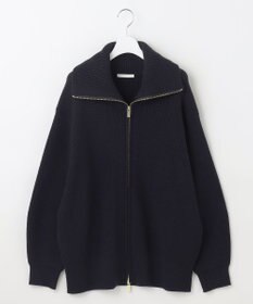 自由区 【洗える】ジップアップニット アウター