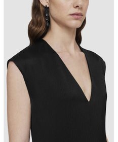 JOSEPH テクスチャードビスコース　ミディドレス