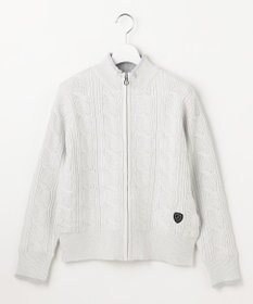 23区GOLF 【WOMEN】ラメケーブルジップアップカーディガン　防風裏地付き