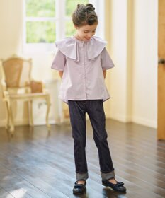 組曲 KIDS 【110-140㎝】パピヨンラッフル ブラウス