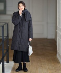 ANY L 【マフラー付き】キルトリバーシブルコート