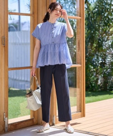 ANY L 半袖ティアードブラウス