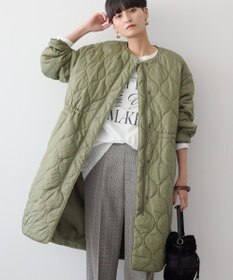 AMERICAN HOLIC 軽ポカノーカラーキルティングロングコート