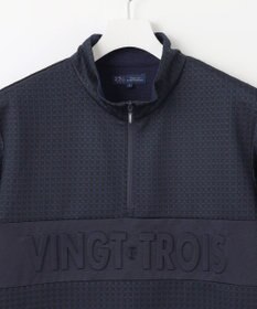 23区GOLF 【MEN】着脱しやすいバンプジャージー　ハーフジップカットソー