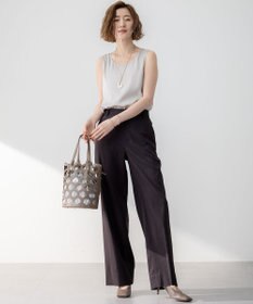 23区 【Oggi5月号掲載/洗える】リネンレーヨンストレッチ ワイド パンツ