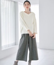 ANY 【洗濯機可能】Vネックニットソー