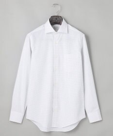 GOTAIRIKU 【形態安定】PREMIUMPLEATS_スモールワイドカラー 通年ドレスシャツ_チェック(25年春夏モデル)