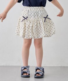 ANY KIDS 【洗濯機可能】バルーン ドットスカート