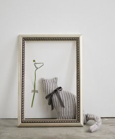 LOOM&SPOOL GRA綿毛布猫クッション