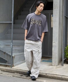 WEGO 【ウエストゴム/MLサイズ展開】ナイロンイージーカーゴパンツ