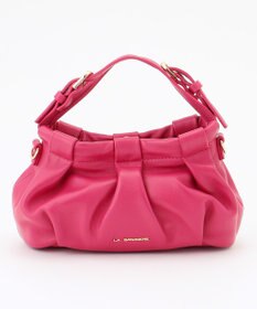 LA BAGAGERIE シープレザー　ギャザーミニマムバッグ