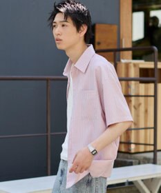 WEGO クロップドSSサッカーストライプシャツ