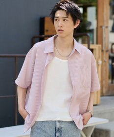 WEGO クロップドSSサッカーストライプシャツ